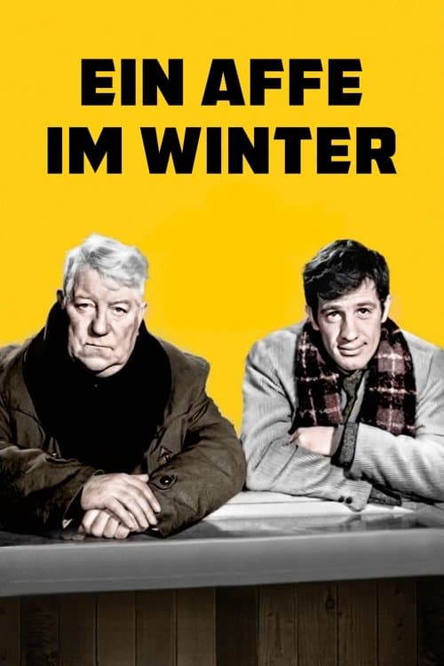 Ein Affe im Winter poster