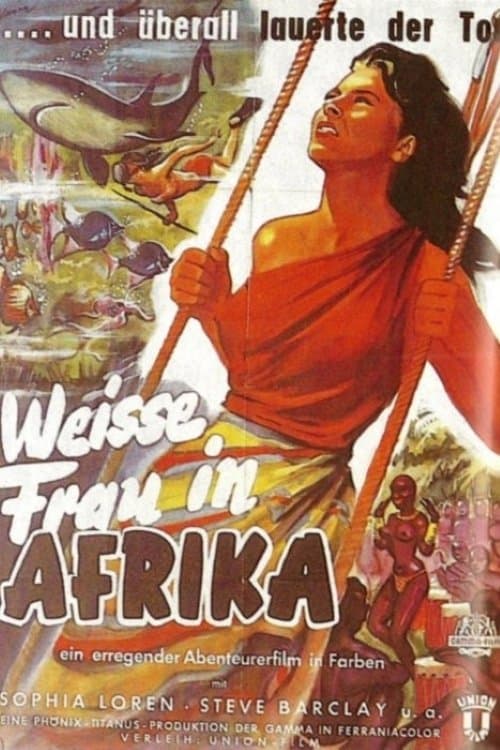 Weisse Frau in Afrika poster