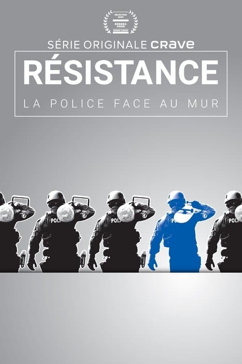 Résistance : la police face au mur poster
