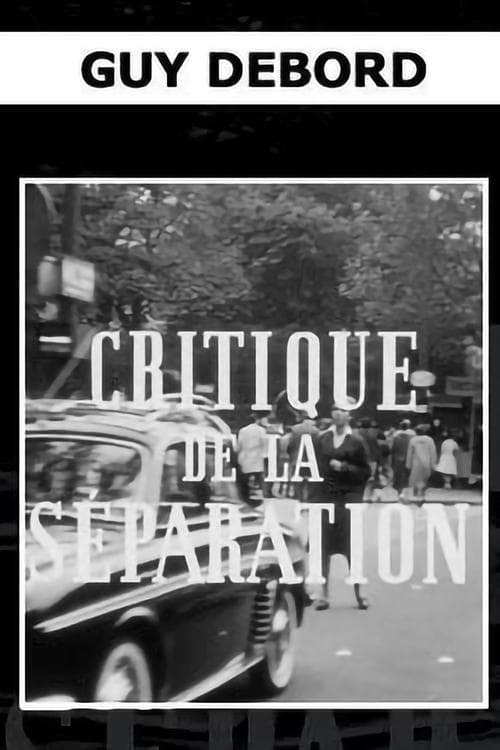 Critique de la Séparation poster