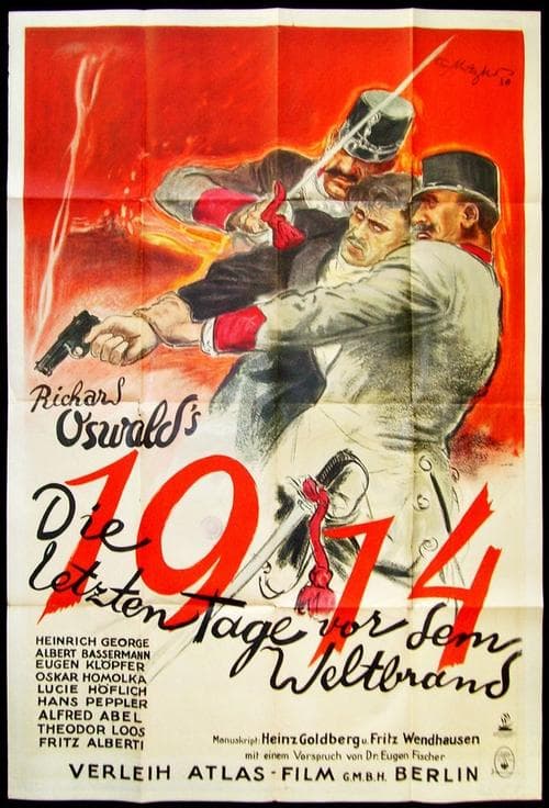 1914, die letzten Tage vor dem Weltbrand poster