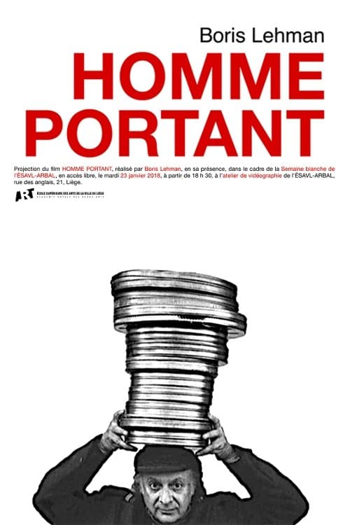 Homme portant poster
