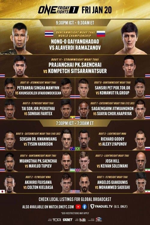 ONE Friday Fights 1: Nong-O vs. Ramazanov poster