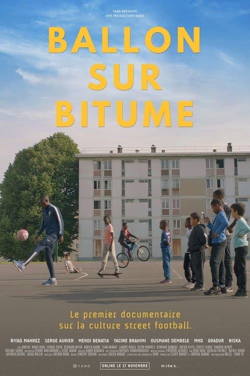 Ballon sur bitume poster