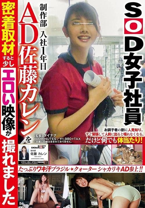 SOD女子社員 制作部 入社1年目 AD 佐藤カレンを密着取材すると少しエロい映像が撮れました poster