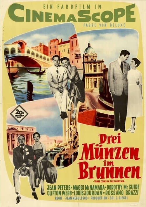 Drei Münzen im Brunnen poster