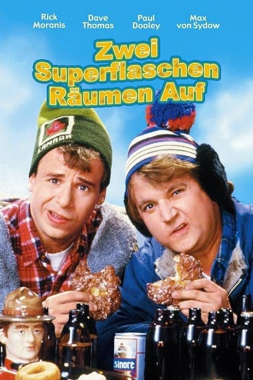 Zwei Superflaschen räumen auf poster
