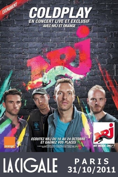 Coldplay - Live at La Cigale 2011 poster