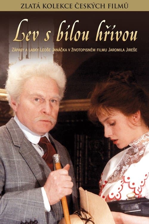 Lev s bílou hřívou poster