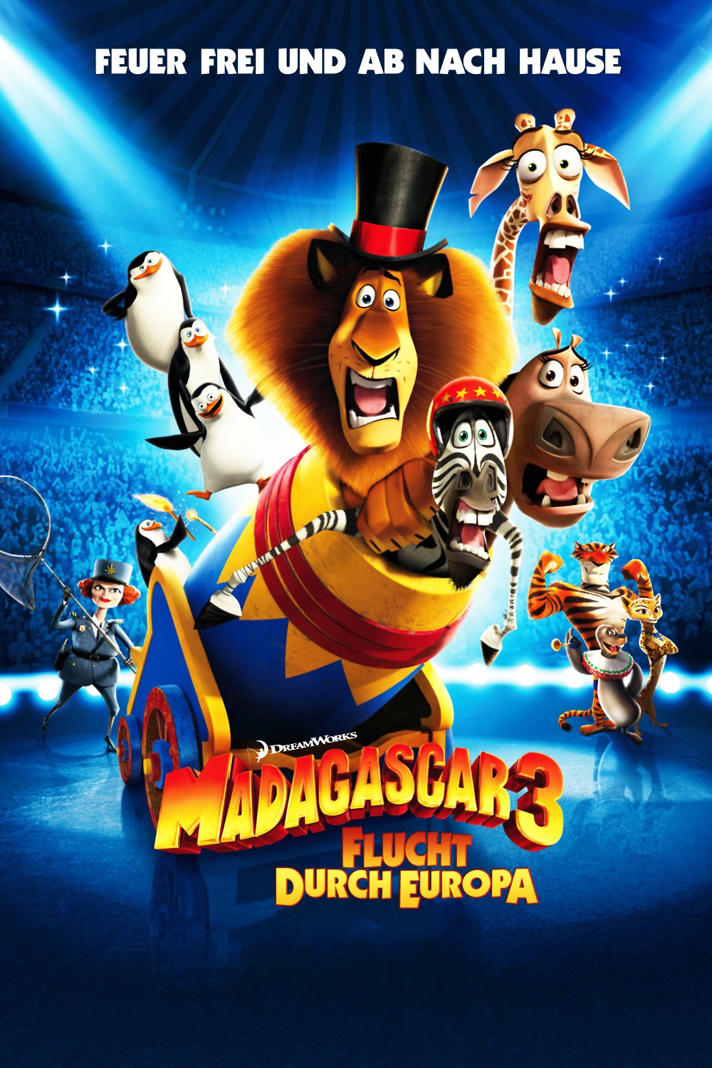 Plakat von "Madagascar 3 - Flucht durch Europa"