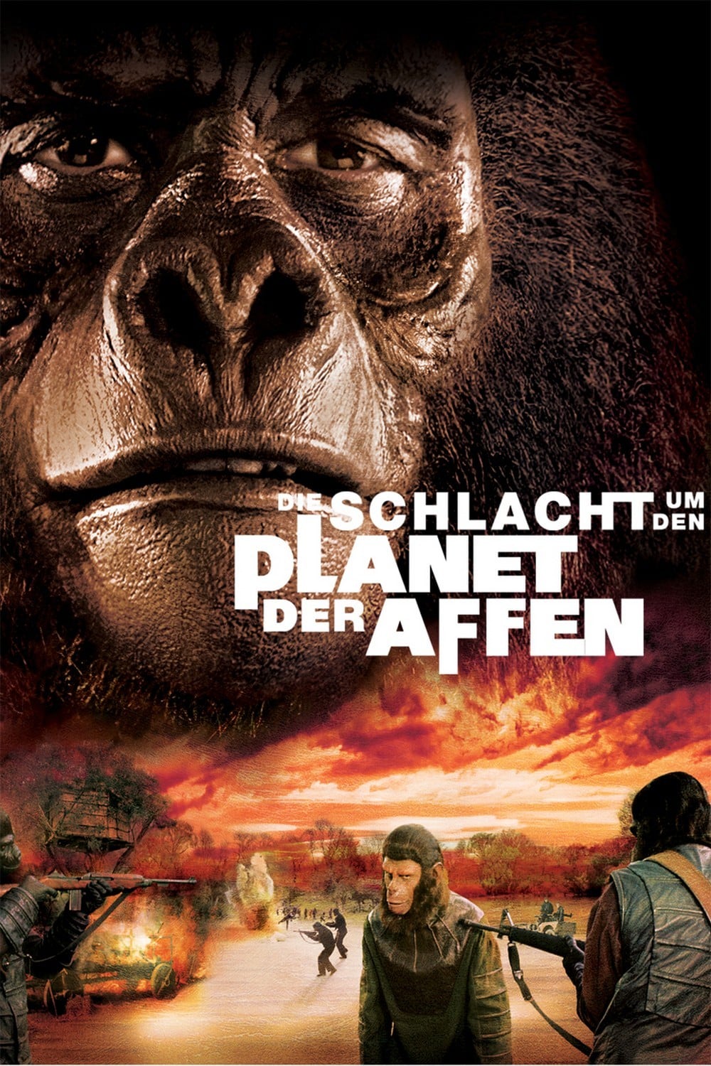 Plakat von "Die Schlacht um den Planet der Affen"