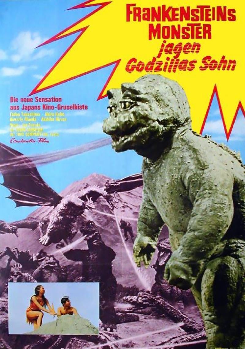 Plakat von "Frankensteins Monster jagen Godzillas Sohn"