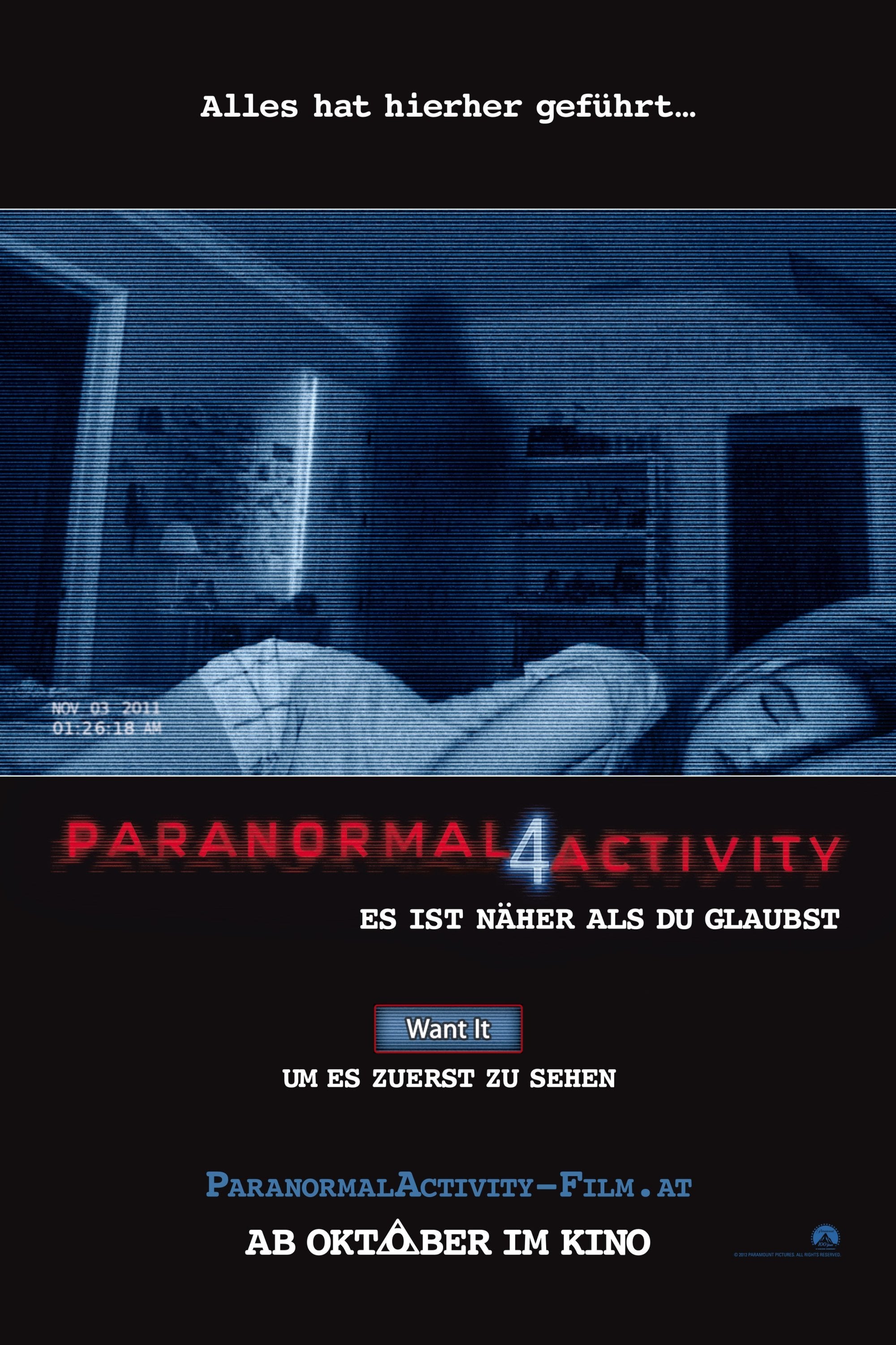 Plakat von "Paranormal Activity 4"