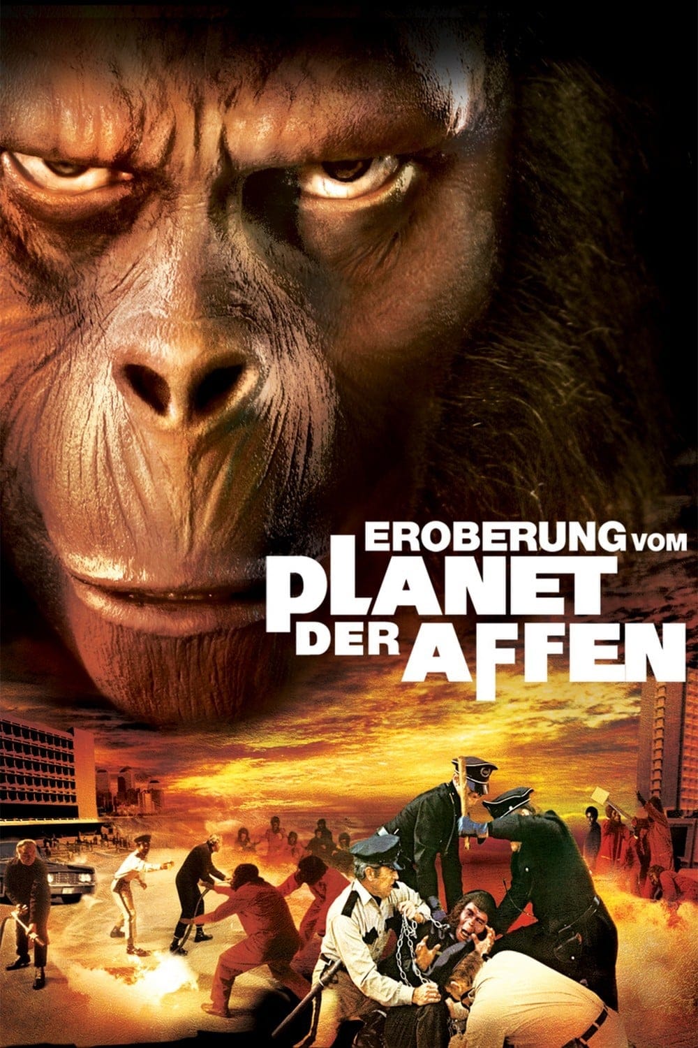Plakat von "Eroberung vom Planet der Affen"