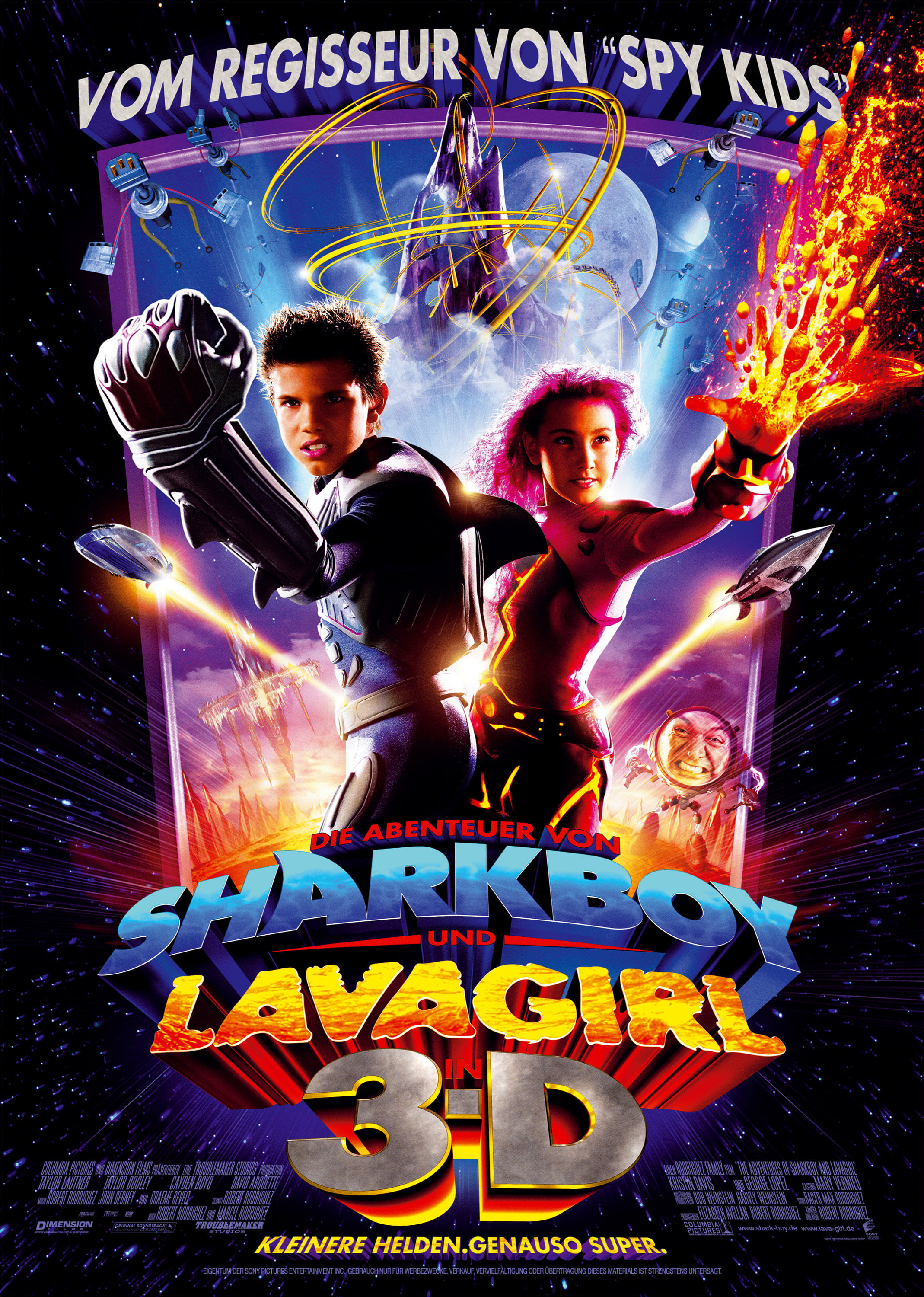 Plakat von "Die Abenteuer von Sharkboy und Lavagirl"