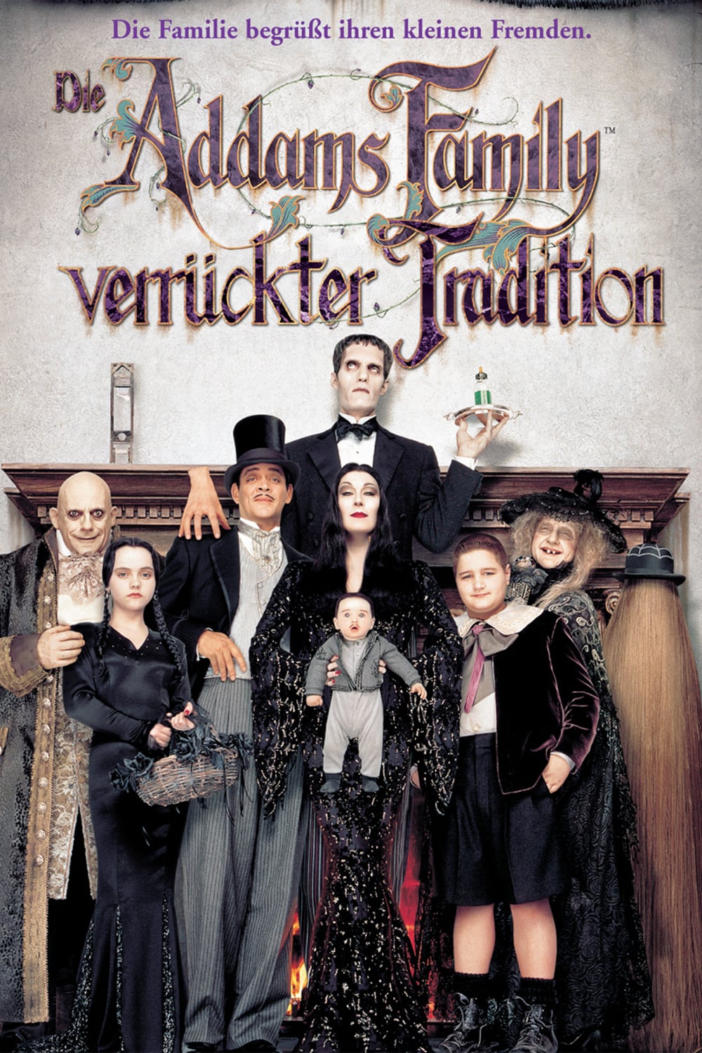 Plakat von "Die Addams Family in verrückter Tradition"