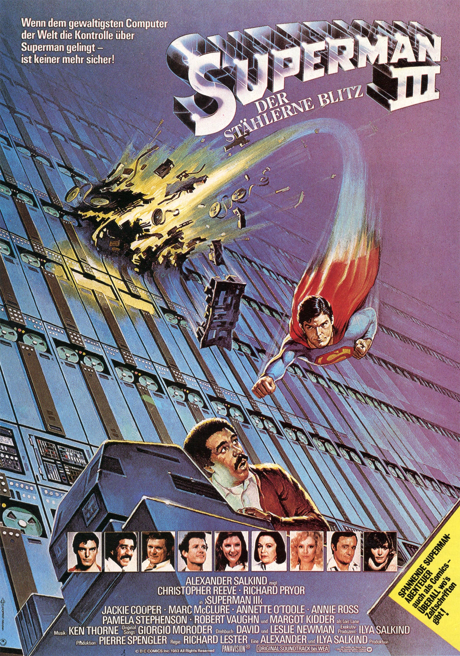 Plakat von "Superman III - Der stählerne Blitz"